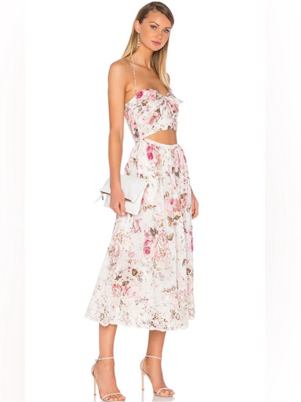 Zimmerman Eden Cut-Out Midi Dress